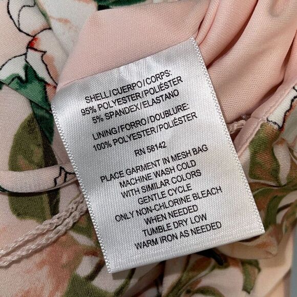 London Times Womens Floral Elastic Waistband Jumpsuit Dress Multicolor Size 6 NW - Picture 12 of 12